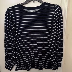 Navy Striped Women's Blouse